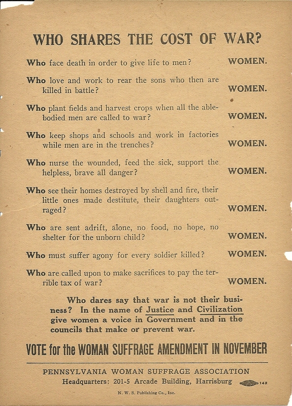 Women Labour Men Usa Suffragists
